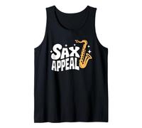 Sax Appeal - Divertido juego de palabras Saxofón Jazz Music Lover Camiseta sin Mangas