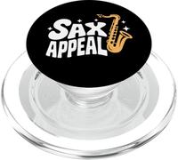 Sax Appeal - Divertido juego de palabras Saxofón Jazz Music Lover PopSockets PopGrip para MagSafe