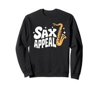 Sax Appeal - Divertido juego de palabras Saxofón Jazz Music Lover Sudadera