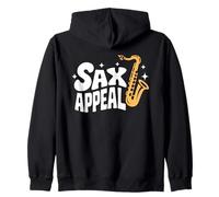 Sax Appeal - Divertido juego de palabras Saxofón Jazz Music Lover Sudadera con Capucha