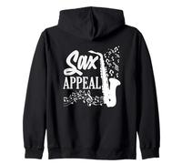 Sax Appeal Saxofón Saxofonista Notas Musicales Sudadera con Capucha