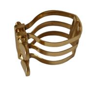 Sax Ligature, Gold Saxophone Mouthpiece Ligature With Double Screw, Portable Clip Accessory, Enhances Tone And Secure Fit For Performances, Practice Sessions, 1.77x1.77 Inches