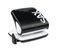 SAX Perforadora 418 - Perforadora metálica para 30 hojas, 3 mm de profundidad de perforación, incl. tope, para formatos DIN y US, mínimo esfuerzo, equipamiento de oficina