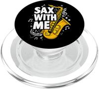 Sax with me Saxofón Brass Band Jazz Saxofonista Saxofón PopSockets PopGrip para MagSafe