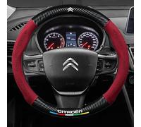 SAXCXCS Funda Volante Coche, para Citroen C4 Grand Picasso 2006-2010 Antideslizante Cubierta de Volante Transpirable Protector de Volante,Accesorios Coches Interior,OType-C