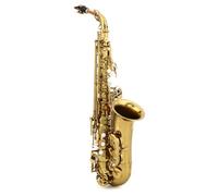 Saxofón alto BetterSax Student de alta calidad, lacado dorado oscuro, llave alta F#, viene con boquilla, correa para el cuello y funda, ideal para principiantes y profesionales