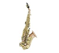 Saxofón Alto Boquilla de saxofón soprano en si bemol con patrón tallado de cobre y bronce fosforoso y botones de concha de abulón