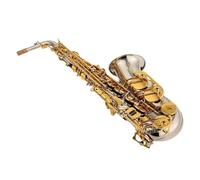 Saxofón Alto Boquilla para saxofón alto con laca dorada plateada, boquilla profesional para saxofón con estuche y accesorios