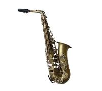 Saxofón Alto Chapado En Cobre Antiguo, Instrumento Musical Profesional E-plano Con Boquilla, Cuello De Caña (Color : 01)