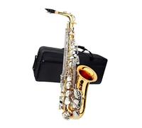 Saxofón alto con llave dorada y plateada juego para principiantes instrumento de viento metal profesional en mi bemol aplicable para adultos con parte de viento madera Saxofón Para Principiantes