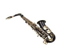 Saxofón Alto De Latón En Mi Bemol Con Superficie De Alto Brillo Negro Con Estuche De Transporte Para Boquilla Saxofón para estudiantes