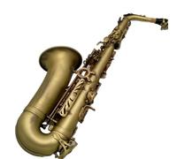 Saxofón Alto E-plano antiguo cepillado profesional tocando latón grabado patrón instrumento de Jazz con estuche Beginner Saxofón (Color : Cloth bag)