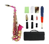 Saxofón Alto Eb, Conjunto De Saxofón De Cuerpo De Latón Con Estuche, Accesorio Para Saxofón, Instrumentos Profesionales De Viento De Madera (Color : Rose)