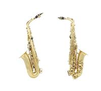 Saxofón Alto Eb, Instrumento Profesional Chapado En Plata De Latón, Saxofón Plano E Con Funda, Correa, Accesorios Para Instrumentos Musicales Beginner Saxofón (Color : Golden Style 12)