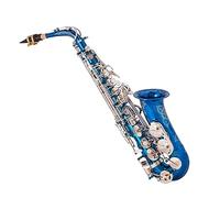 Saxofón Alto Eb Lacado En Azul, Instrumento Musical De Viento De Madera Tipo Llave E Plana 802 De Latón Saxofón para estudiantes