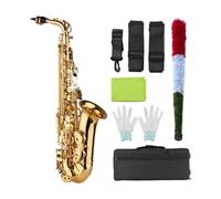 Saxofón Alto Eb Latón Lacado Dorado Mi Bemol Saxofón Alto Instrumento De Viento De Madera Con Bolsa De Transporte Accesorios Para Saxofón (Color : Eb Alto Sax)