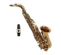 Saxofón Alto Eb Saxofón de Cuerpo de Latón Lacado en Oro Profesional Eb Sintonizado con Más de 9 Accesorios para Estudiantes e Intérpretes
