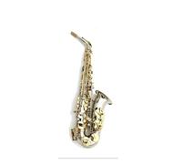 Saxofón Alto Eb Tune, Latón, Cuerpo Chapado En Níquel Y Plata, Llave De Laca Dorada, Instrumento Musical, Saxofón Mi Bemol Con Estuche (Color : PU Leather Case)
