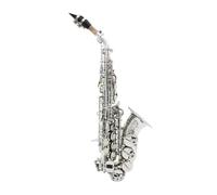 Saxofón Alto El tono es fuerte Saxofón soprano Bb Latón plateado Instrumento de viento de madera profesional Saxofón B bemol