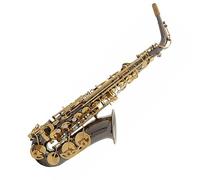 Saxofón Alto En Mi Bemol Con Cuerpo De Latón Y Níquel Negro Brillante Tallado A Mano Saxofón profesional