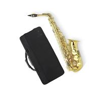 Saxofón alto en Mi bemol dorado para principiantes y adultos con estuche Saxofón Para Principiantes