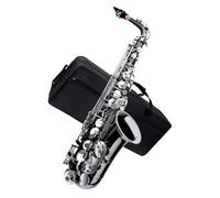 Saxofón alto en Mib niquelado negro kit de iniciación para adultos y principiantes profesional de latón con piezas de viento madera Saxofón Para Principiantes