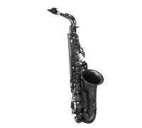 Saxofón Alto Juego completo de saxofón lacado en negro. Saxofón alto. Saxofón en mi bemol para principiantes. Juego completo