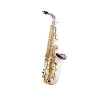 Saxofón Alto, Llave Dorada Chapada En Plata Y Cobre Blanco, Saxofón Alto Profesional Con Estuche Y Boquilla (Color : 01)