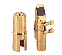Saxofón alto MAlto cabeza de saxofón 6#outhpiece ligadura níquel cabeza con latón resistente Capas y Reed accesorios