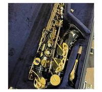 Saxofón Alto Mi Bemol Negro Níquel Oro Alto Uno A Uno Instrumento De Jazz Tallado Con Estuche Beginner Saxofón (Color : Cloth case)