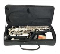 Saxofón Alto Niquelado E-Flat Eb Llaves Doradas Con Estuche Instrumento Musical