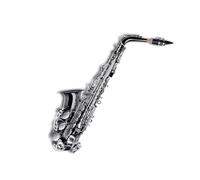 Saxofón alto niquelado negro instrumento de viento madera de latón en Mib con estuche cepillo de limpieza y otros accesorios Saxofón Para Principiantes