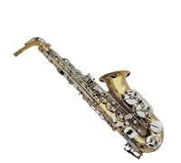 Saxofón Alto Para Estudiantes Eb Tune E Teclas Planas De Latón Plateado Instrumento Musical Con Accesorios De Estuche Beginner Saxofón (Color : Cloth bag)