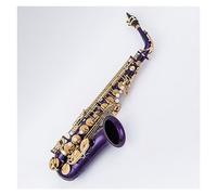 Saxofón Alto Plano Eb Instrumento De Latón Cuerpo De Laca Púrpura Llaves Chapadas En Oro Sax Con Estuche Boquilla Saxofón profesional
