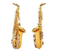 Saxofón Alto Profesional Drop E, Saxofón Alto Dorado Con Accesorios Para Boquilla De Banda (Color : 02)