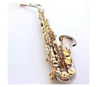 Saxofón Alto Profesional E-flat Clásico Superficie Plateada Teclas Doradas Saxo Alto Instrumento Patrones Tallados A Mano Saxofón para estudiantes