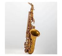 Saxofón Alto profesional E saxofón de color café plano instrumento musical patrón de talla uno a uno Saxofón profesional