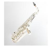 Saxofón Alto Profesional Instrumentos Musicales De Viento Chapados En Plata E Saxofón Plano Con Boquilla Saxofón profesional