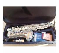 Saxofón Alto Sax Mib Plateado Mi Bemol Instrumento Musical Profesional Con Estuche(Gold)