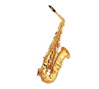 Saxofón Alto Saxofón alto con afinación en Eb instrumento musical de latón lacado en oro saxofón en mi bemol con estuche y accesorios(Light yellow)