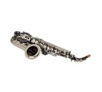 Saxofón Alto Saxofón alto con afinación en Eb instrumento musical de latón lacado en plata con estuche y boquilla(Canvas bag)
