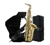 Saxofón Alto Saxofón alto de bronce con llave E, instrumento de saxofón, modelo de prueba de rendimiento para principiantes