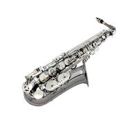 Saxofón Alto Saxofón alto profesional Bend Eb E-flat Sax Latón Niquelado Negro Concha de Abulón Llaves Patrón Tallado