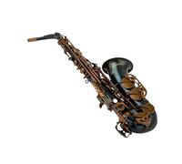 Saxofón Alto Saxofón alto retro único de latón antiguo de cobre con afinación en mi bemol instrumento musical con estuche y boquilla(Light Grey)