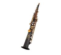 Saxofón Alto Saxofón de níquel negro con acabado en si bemol recto y caja dura(Leather bag)