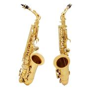 Saxofón Alto Saxofón dorado Saxofón alto Saxofón alto Mi bemol Saxofón alto Mi bemol Material de latón Con correa Soporte Recortador Accesorios(Saxophone set)