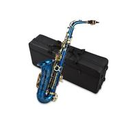 Saxofón Alto Saxofón mi bemol saxofón alto latón grabado saxofón con botones de concha de abulón instrumento de latón con juego completo de accesorios