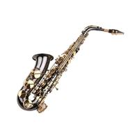 Saxofón Alto Saxofón Mib Mi bemol Saxofón alto Saxofón Cuerpo de latón niquelado con llaves de concha natural Instrumento de viento de madera
