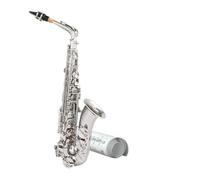 Saxofón Alto Saxofón Profesional Saxofón Lacado Dorado Llaves Mi Bemol Alto 11 Cañas Estuche Muchos Extras(Silver)