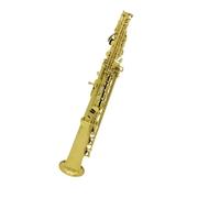 Saxofón Alto Saxofón soprano Bb SAX Hermoso cuerpo y llaves de latón lacado en oro